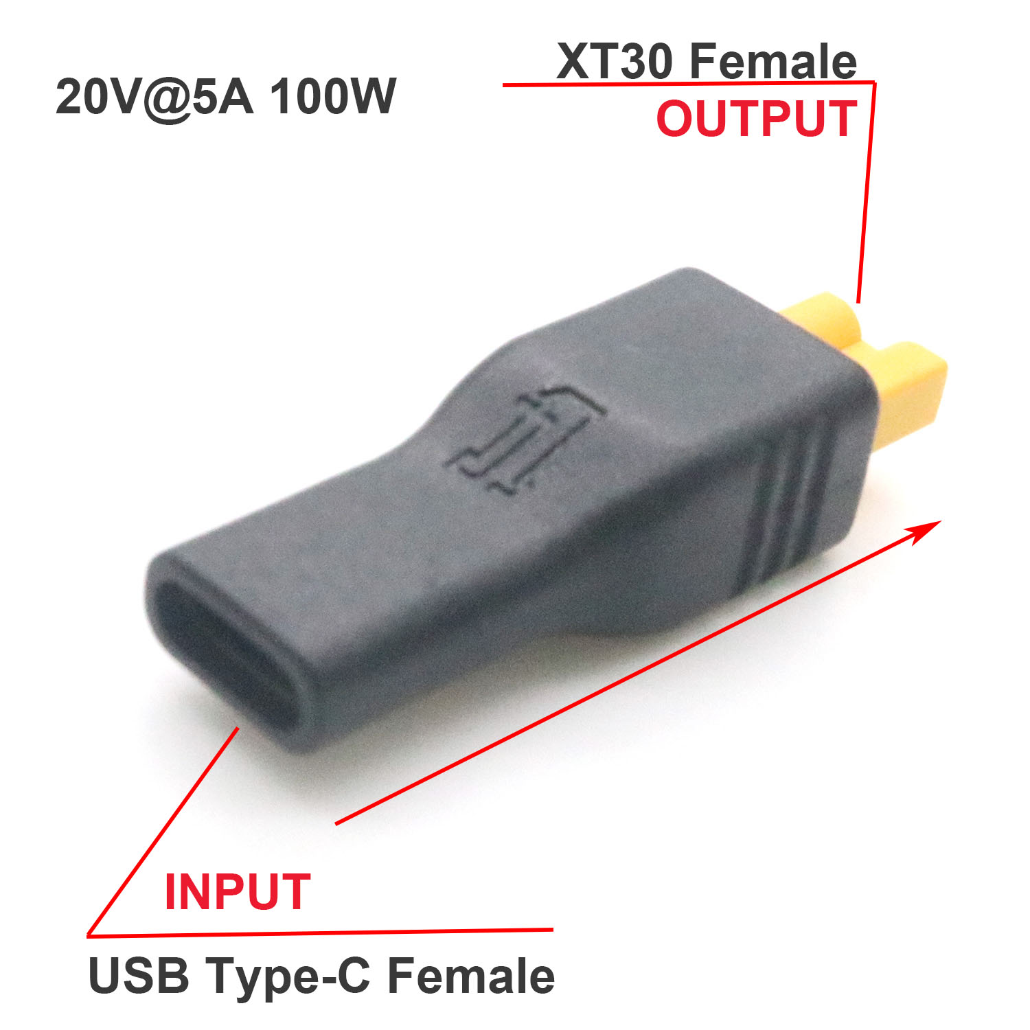 Drone Battery Connector - 1pc USB Type C Female Input