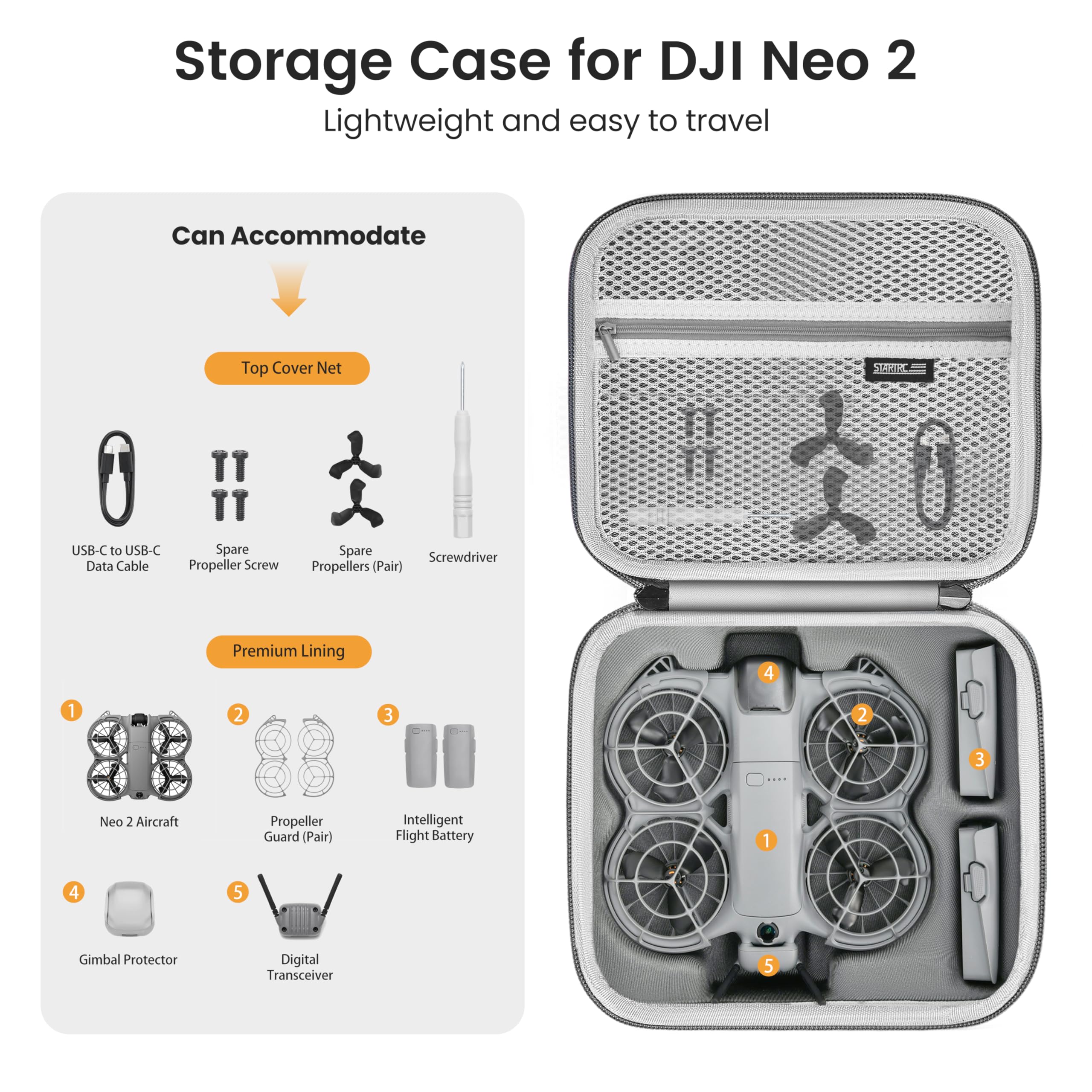 Drone Battery Bag - Neo 2 Portable PU Shoulder Bag