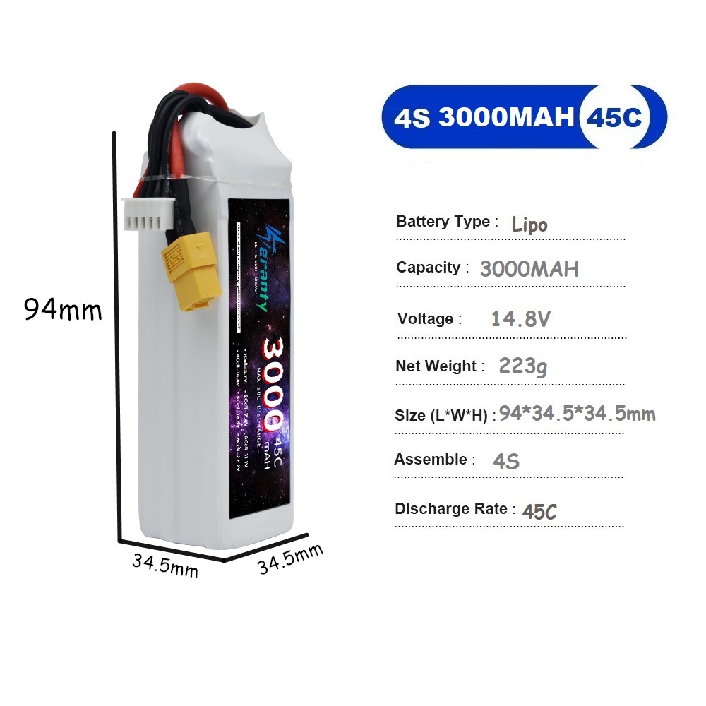 4S LiPo Battery 14.8V 1500mah  - Drone Battery 4S 리뷰 및 가격