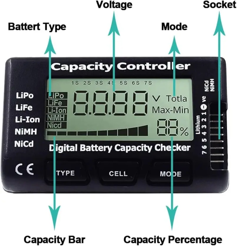 Battery Capacity Checker Digit - Drone Battery Voltage Checker 리뷰 및 가격