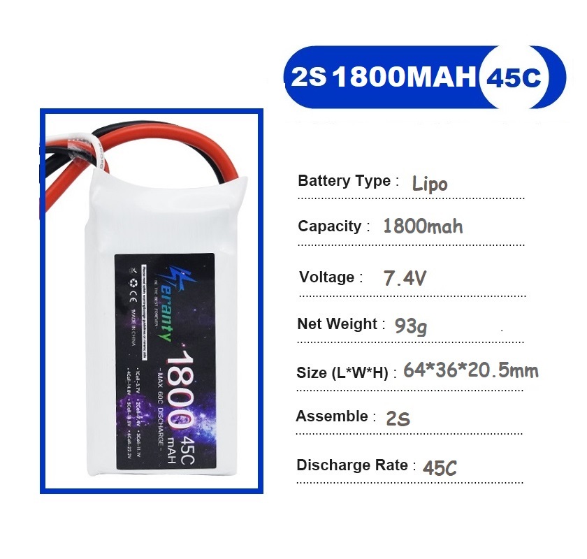 2PCS 7.4V Lipo 2S Battery 1500 - Drone Battery Lipo 리뷰 및 가격