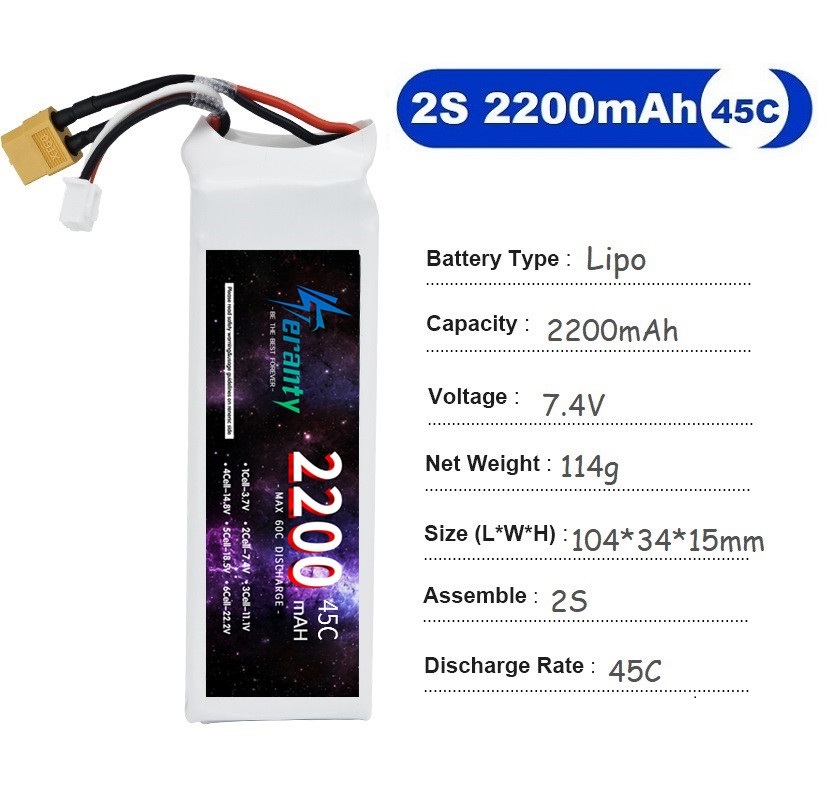 2PCS 7.4V Lipo 2S Battery 1500 - Drone Battery Lipo 리뷰 및 가격