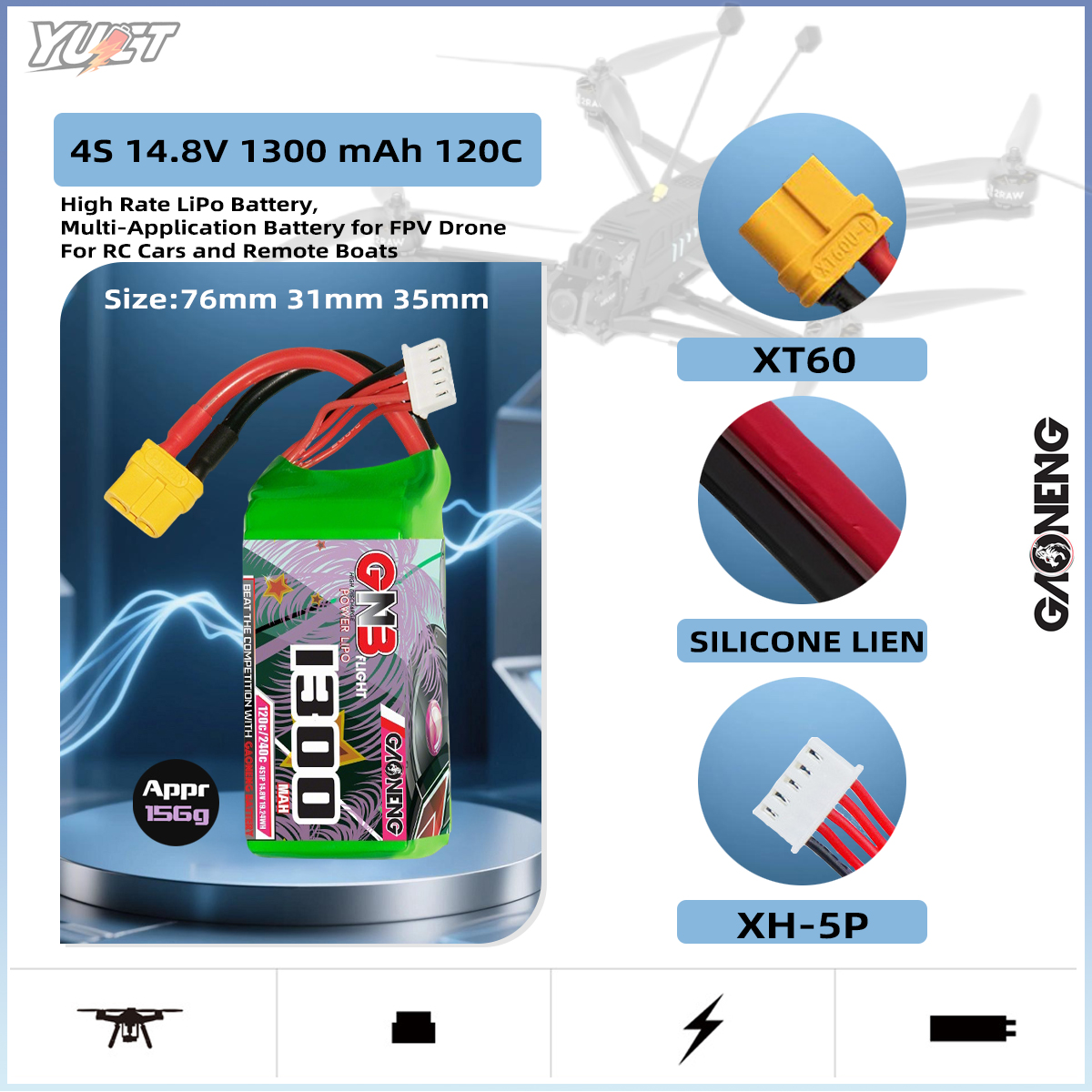 YUCT GNB 6S LiPo Battery 22.2V - Drone Battery 6S 리뷰 및 가격