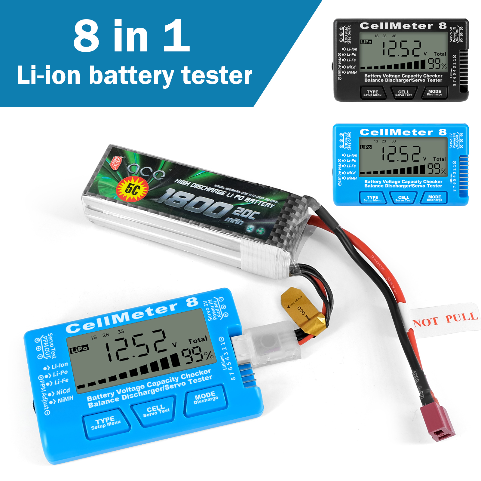8 in 1 CellMeter 8 Battery Cap - Drone Battery Voltage Checker 리뷰 및 가격