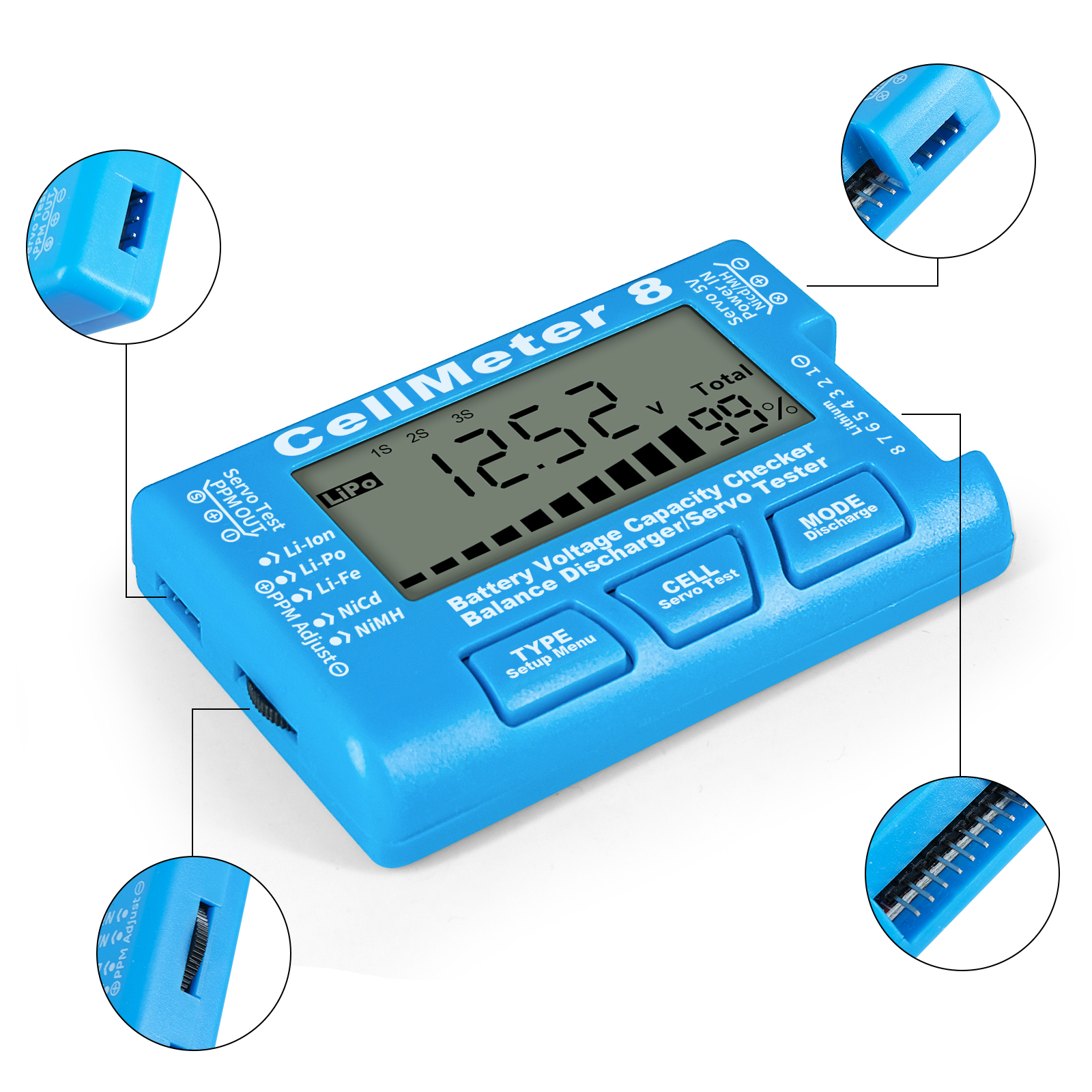 8 in 1 CellMeter 8 Battery Cap - Drone Battery Voltage Checker 리뷰 및 가격