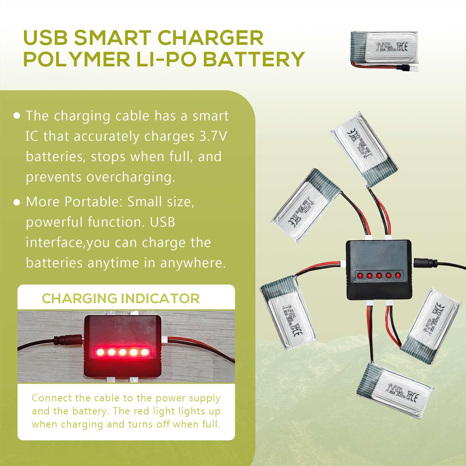 5Pcs 3.7V 500mAh LiPo Batterie - Drone Battery Bag 리뷰 및 가격